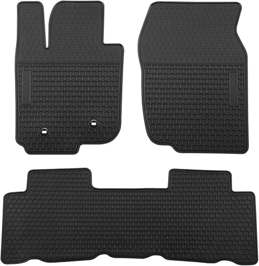 Car Floor Mats Custom Fit for Toyota RAV4 2006-2012 Black Rubber All Weather Protection Auto Floor Liners Heavy Duty Odorless