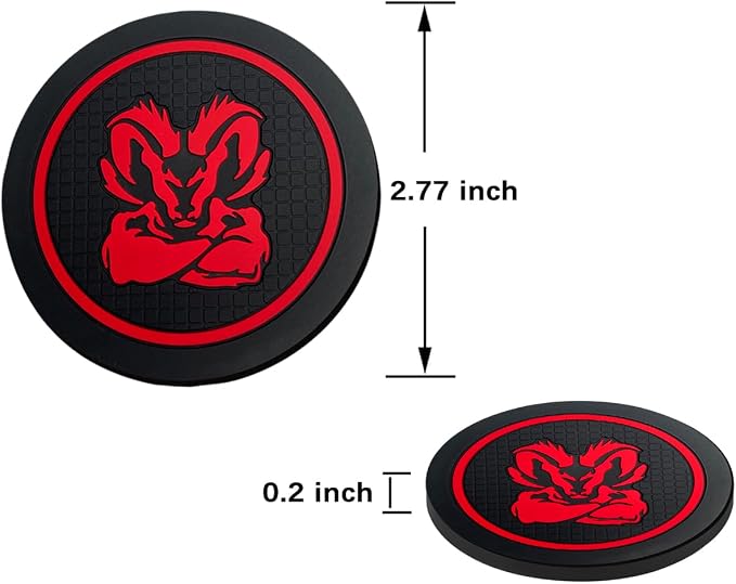 2PCS Car Cup Holder Coaster for 1500 2500 3500 | 2.75 Inch Universal Non-Slip Cup Holders, Car Interior Accessories,Car Drink Coaster Holder for 1500 2500 3500(Red)