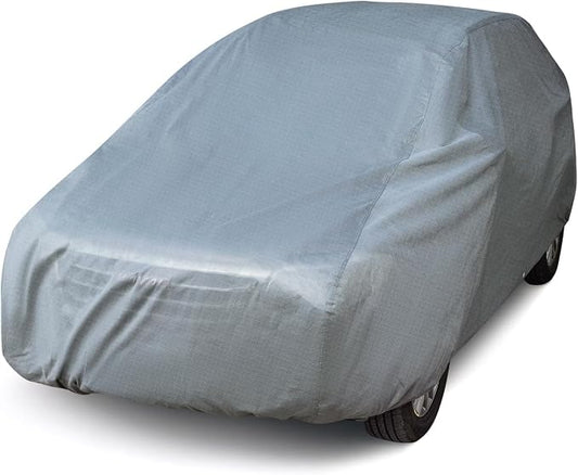 Season Guard SUV Cover Dirtproof, Waterproof, Breathable, Snow Dustproof, Indoor and Limited Outdoor Car Covers Fits S.U.Vs up to 230", Gray