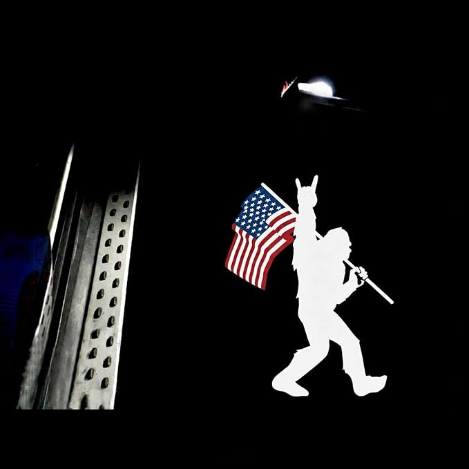 2PCS Car Door Light Logo Projector Wireless Car Door Projector Universal Fit for Most Cars/Trucks/SUVs Car Accessories (Light-Sasquatch Flag)