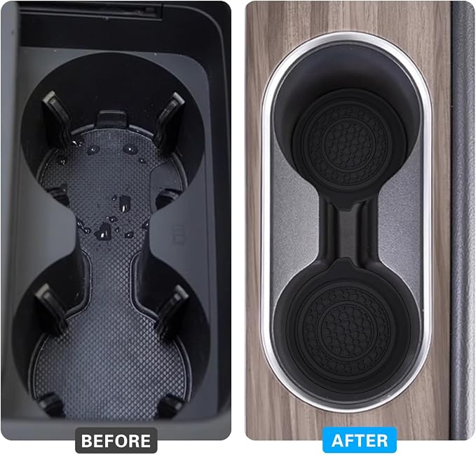 Mandark Car Cup Holder Coaster, 2.75 Inch Non-Slip Vehicle Cup Holder Insert Mats, Dustproof Automotive Interior Console Cup Insulated Pads Accessories, Universal for SUV, Sedan, Truck (Black)