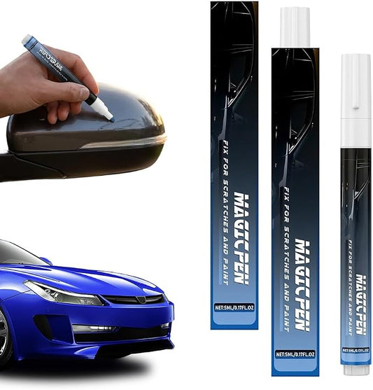Magic Car Scratch Remover Pen, Universal Car Scratch Removal Pen, Quick Paint Repair Pen for Scratches and Paint, Easy Use Car Touch Up Pen Fits All Car Colors (2PC)