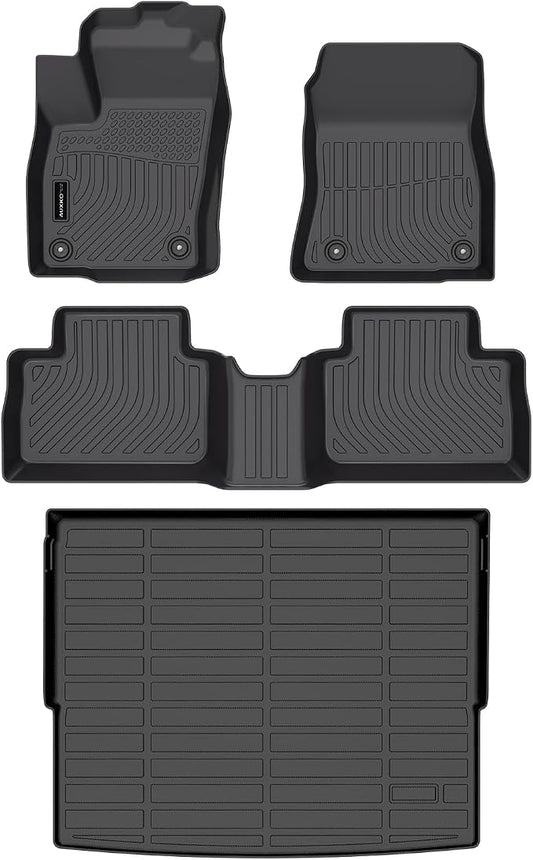 Auxko All Weather Floor Mats Cargo Mat Fit for 2026 2025 Nissan Kicks TPE Liners Accessories All Season Guard Odorless Anti-Slip Floor Mats Cargo Mat for Nissan Kicks Black