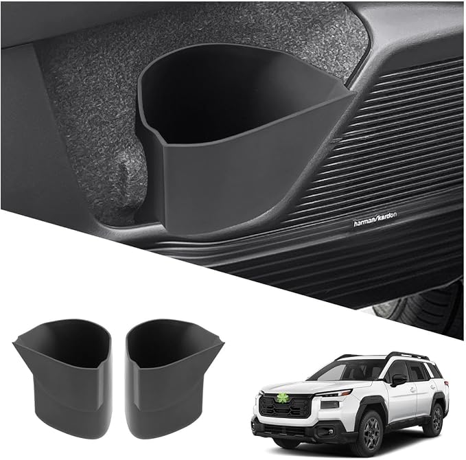 Ruiya Door Trash Can Compatible with 2026 Subaru Outback All Trims Driver & Passenger Side Door Pocket Silicone Garbage Bin 2026 Outback Accessories Organizer Wastebasket(2Packs)