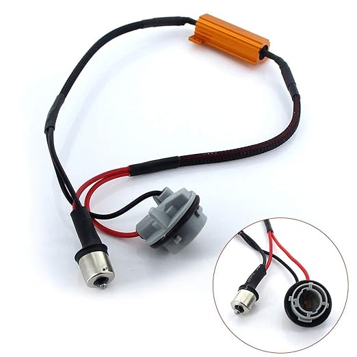 O-NEX BA15s 1156 LED Load Resistor Kit 50W 8ohm Turn Signal Bulb Relay Harness Adapter Anti Flicker Error Decoder Warning Canceller