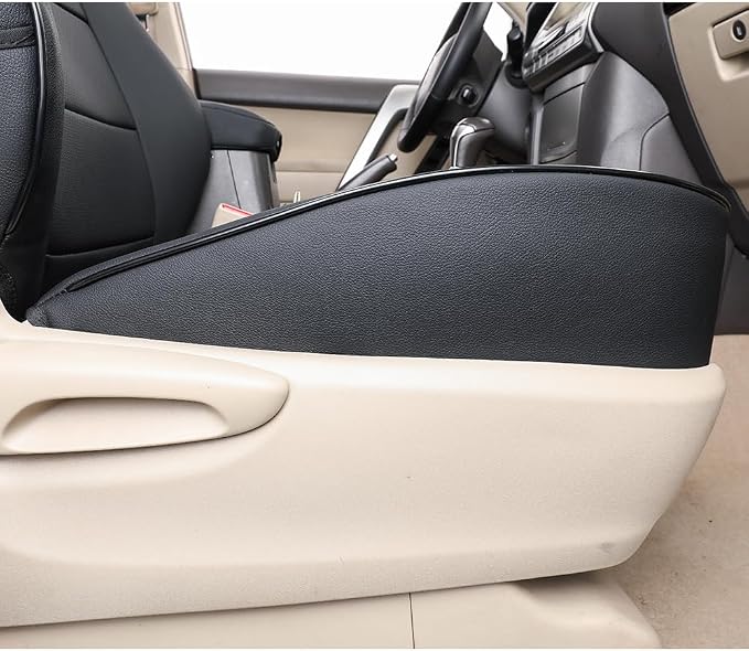 EKR Car Seat Covers Custom Fit for Toyota 4Runner(7 Seats) Full Set | for Toyota 4 Runner 2010-2024 Seat Covers for SUV,Full Wrap,Airbag Compatible,Waterproof Pet-resistant,Faux Leather(Black)