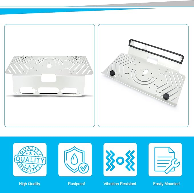 TOPOWN White Metal Drill-Free Light Bar Cab Mount for Ford F-150 (2015+) for Ford F-250-F-550 (2017+),Fit for Magnetic Light Bar and Magnetic Antenna, Support Bolt-on Mounting, Metal Light Bar Mount