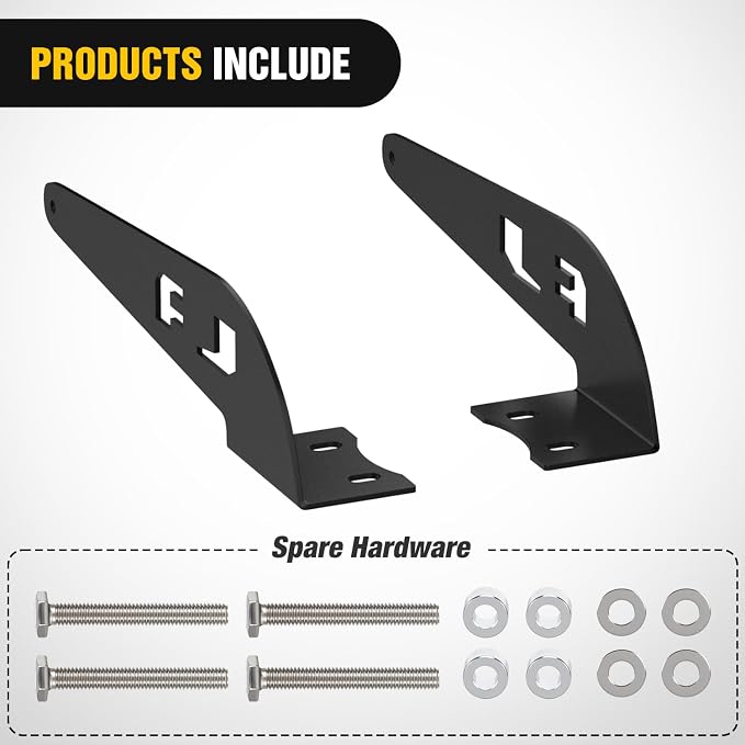 Nilight 52 inch LED Light Bar Bracket Mounting Upper Windshield Roof Cab Brackets Compatible with Toyota FJ Cruiser with Roof Rack 2007 2008 2009 2010 2011 2012 2013 2014