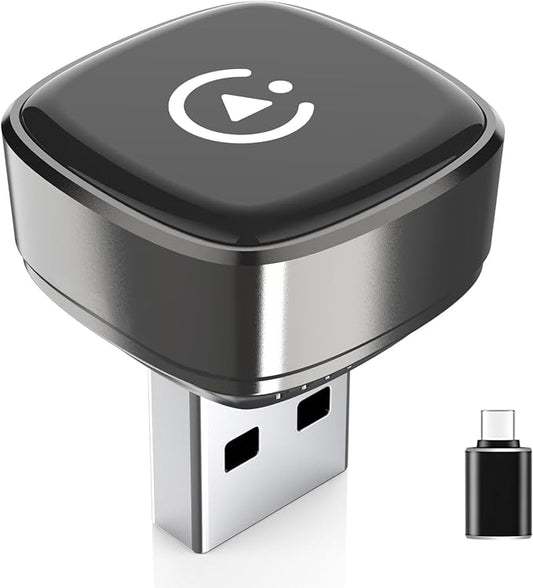 Wireless Carplay Adapter, Suitable for Vehicles Equipped with Cabled CarPlay, Plug and Play Feature enables Fast and Stable CarPlay Wireless Connection, Suitable for 800+ Vehicles (Grey)