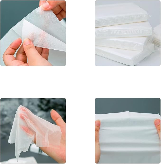 Car Tissue Refills, 300 Sheets Disposable Soft Facial Tissues Napkin, Travel Size Pack for Car Visor Tissue Holder or Purse, 50 Sheets per Pack