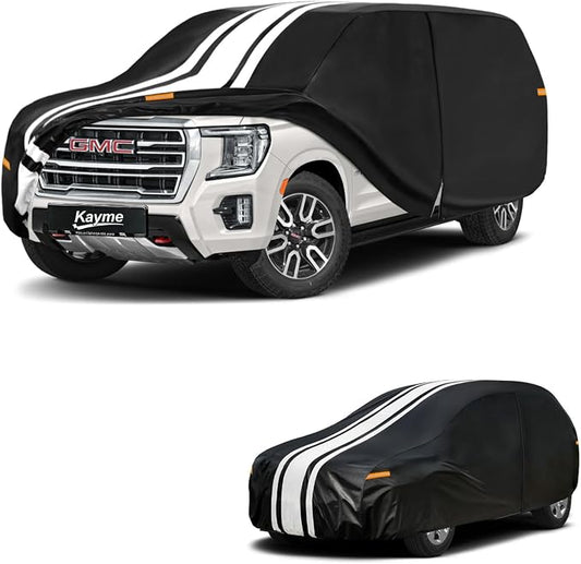 Kayme GMC Yukon Car Cover Waterproof All Weather for Automobiles, Custom Fit for 1991-2026 GMC Yukon, not for Yukon XL, Gift with Tape/Towel, Outdoor Full Exterior Cover Rain Snow Sun UV Protection.