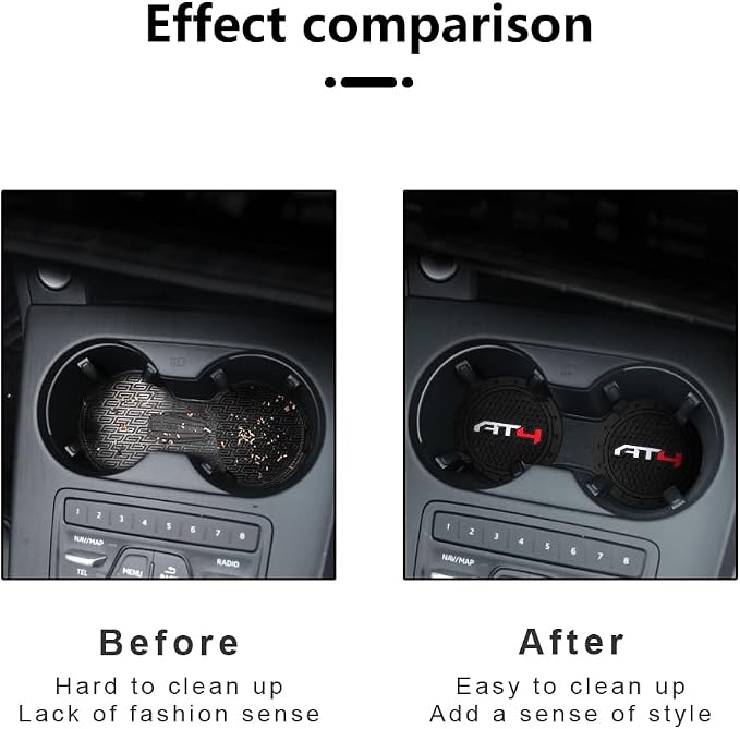 Car Cup Holder Coaster for GMC AT4 Cupholder Coaster Interior Accessories 2.75in 2Pack