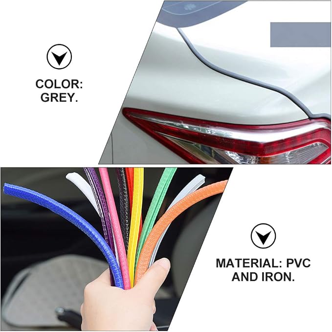 Garneck Car Door Edge Guards Rubber U Shape Edge Trim Seal Strips Protector Car Door Edge Protection for Auto Vehicle 10M