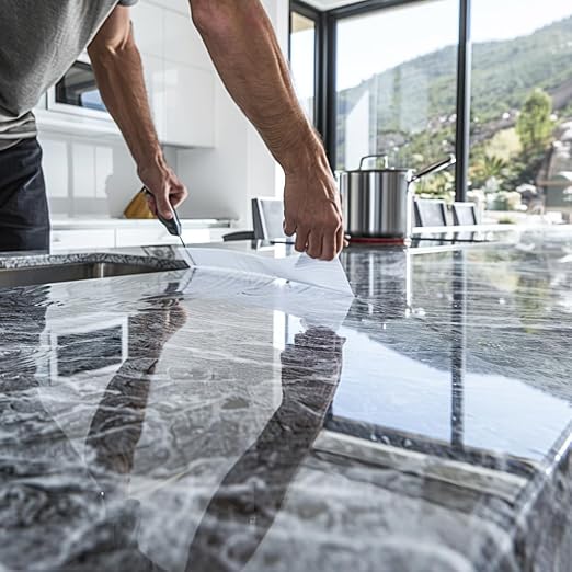 XPEL Gloss Surface Protection Film 12 Inch x 48 Inch Roll (1 ft x 4 ft) – Clear 8mil Polyurethane Scratch Protection Film for Countertops, Appliances & Surfaces