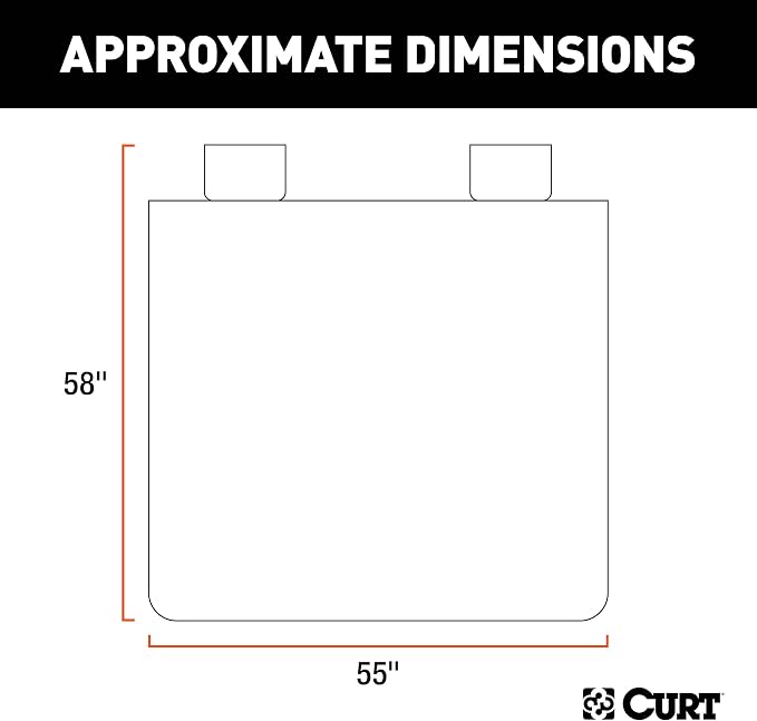 CURT 18510 Seat Defender 58-Inch x 55-Inch Grey Waterproof Universal Bench Car Seat Cover Protector