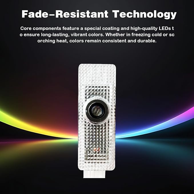 2026 New Lzmytsdklo 4 Pcs 4K HD Never Fade Laser Projection Lights Featuring Glass Lenses, Puddle Lights, Compatible with 1/2/3/4/5/6/7/X1/X2/X3/X4/X5/X6/X7/M/Z/GT M with Letter