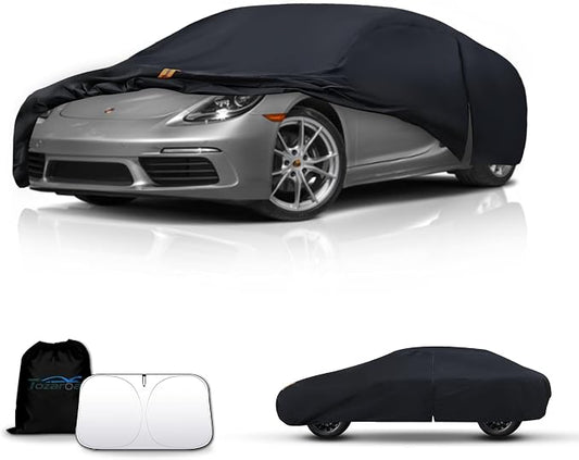 Car Cover Outdoor Coupe Covers(Length up to 178 inch) Universal Fit for Porsche 718,Toyota 86 Supra,BMW Z4,Nissan Z,Mazda Miata RX 8,BRZ,BMW 1/2 Series,Dodge Viper,etc,Size C2(See Size Chart)