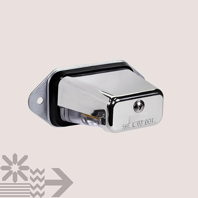 TRUE MODS Chrome Boat Trailer LED License Plate Light [Surface Mount] [DOT FMVSS 108] [SAE L] [Waterproof] [12V DC] Universal Submersible Tag Lamp for Auto Work Utility Flatbed Dump Box Semi Truck RV