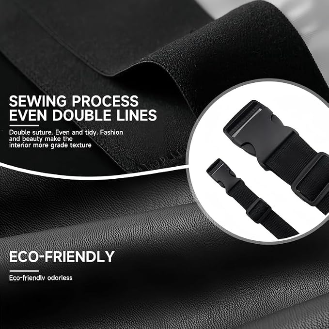 Car Tissue Box Holder, PU Leather car Napkin Organizer with Pockets | Fits Full Tissue Box, Secure Easy Install, Dual Mesh Storage Pockets, Great Gift for Drivers