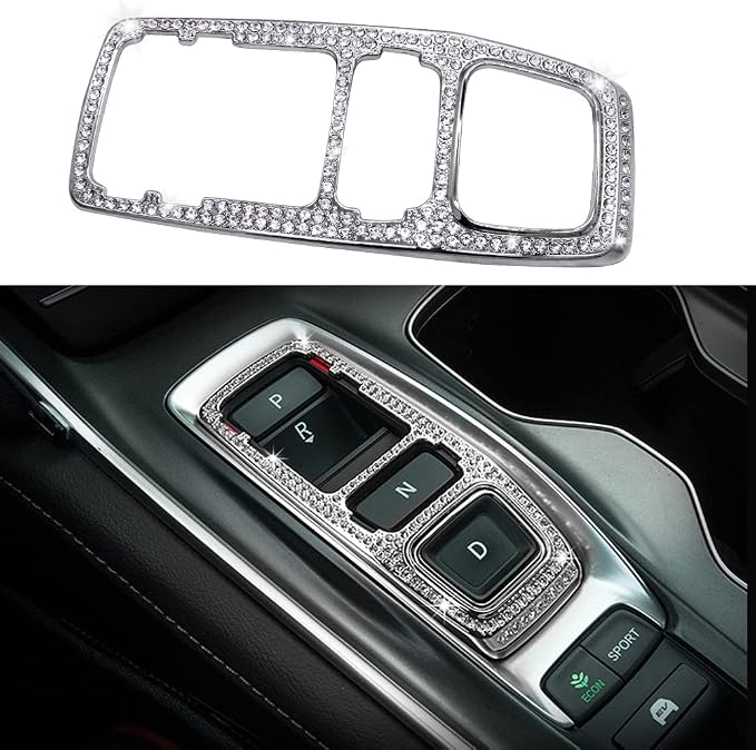 Bling Accord Accessories Gear Shift Panel Sticker Trim Shiny Crystal Decorative Decals Compatible with Honda Accord Accessories Hybrid 10th 2022 2021 2020 2019 2018
