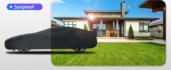 Car Cover Custom Fit for Chevrolet Corvette C4 C5 C6 C7 C8 1980-2026, 6 Layers Truck Cover Waterproof All Weather for Automobiles,Outdoor Full Exterior Cover,Black（Not Include Mirror Pocket）