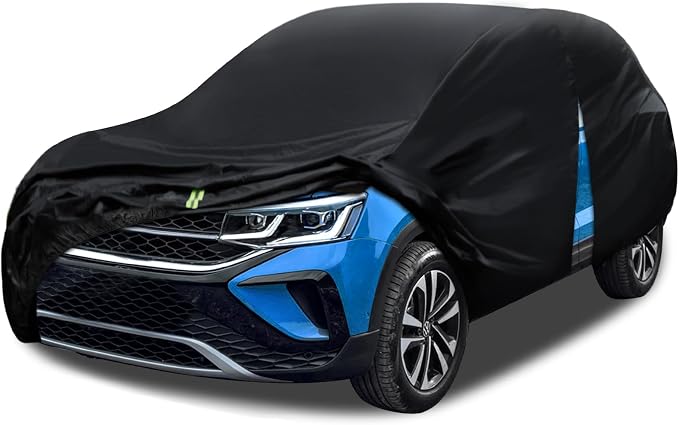 6 Layers SUV Car Cover Waterproof All Weather for Automobiles, Size A5 with Zipper & Cotton Universal Fit for Buick Encore, Ford Escape,Kia Sportage (Up to 181inch)