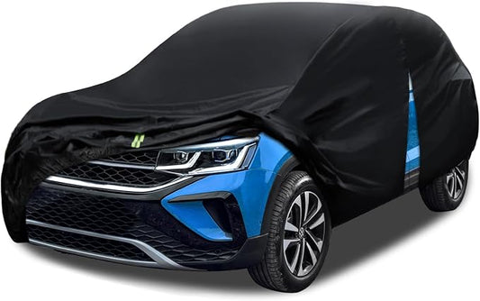 6 Layers SUV Car Cover Waterproof All Weather for Automobiles, Size A5 with Zipper & Cotton Universal Fit for Buick Encore, Ford Escape,Kia Sportage (Up to 181inch)