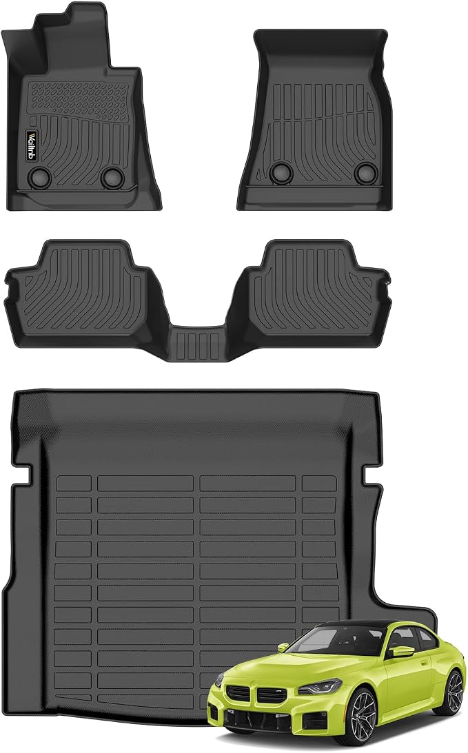 Wailtnb-Mats for BMW 220i & 230i & M240i 2022-2026 / BMW M2 (G87) 2023-2026 Floor Mat Cargo Liner All Weather Floor Liner Car Mat for M240i Custom Fit Automotive Full Set Accessories