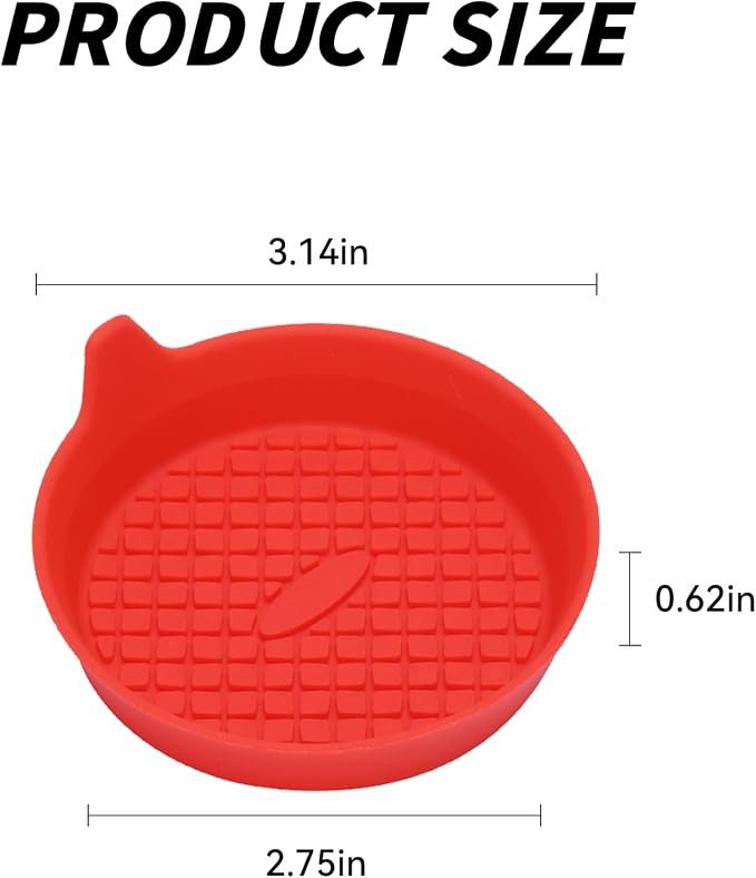 4 Pack Car Cup Coasters, Silicone Insert Recessed Car Cup Holder Coasters, Waterproof Non-Slip Sift-Proof Car Cup Mats, Universal Car Interior Accessories (Red)
