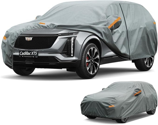 Kayme Heavy Duty Car Cover Custom Fit Cadillac XT5(2016-2026), Waterproof All Weather for Automobiles, Full Exterior Covers Sun Rain UV Protection.