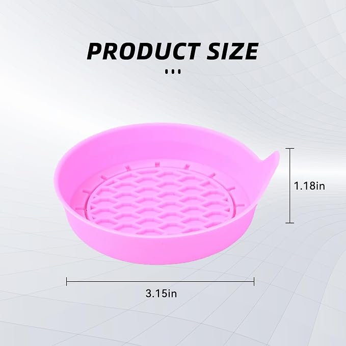 4PCS Car Cup Holder Coasters, Silicone Non-Slip Vehicle Cup Recessed Mats, Sift-Proof Automotive Interior Drink Insert Decor Accessories, Universal for SUV, Sedan, Truck (Pink)