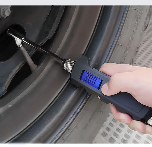PINKJOY Digital Tire Pressure Gauge 230 PSI Heavy Duty Dual Head Stainless Steel Made for Truck and RV with Backlit LCD and Flashlight Car Accessories