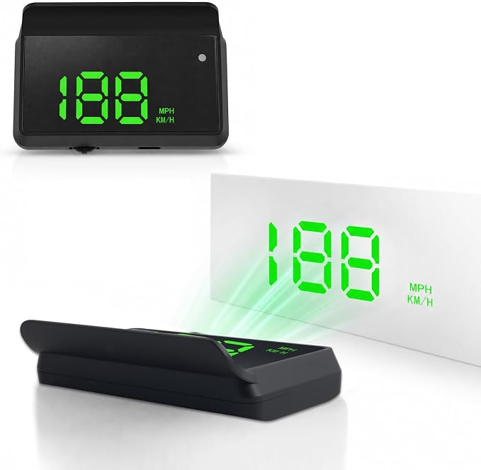 MPH/KMH Heads Up Display for Cars,Smart High Accuracy GPS Digital Speedometer for Car with HUD Display & Auto Light Sensor,Overspeed Warning Speedometer for Cars/SUVs/Trucks