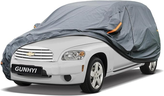 GUNHYI Premium Car Cover Custom Fit Chevrolet HHR, 16 Layers Heavy Duty Car Cover Waterproof All Weather with Zipper Door for Sun Rain Snow Dust Uv Protection