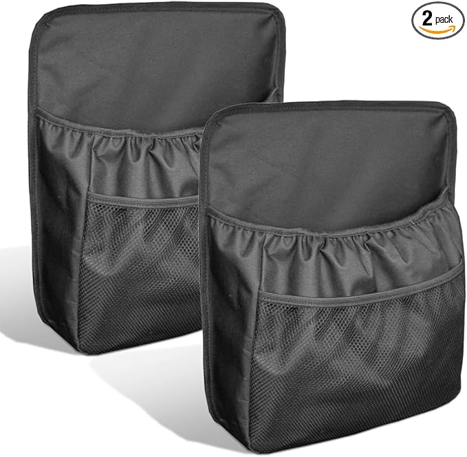 YoRise Car Trunk Organizer, Waterproof Oxford Cloth Backseat Car Organizer with Mesh Pouch, Automotive Storage Pocket, Seat Back Box Accessories for Cars, SUVs, Trucks (2PCS)