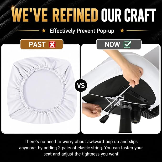 DIVA EN CAMINO DEC Stretchable Desk Office Chair Seat Covers - Universal Stretch Computer Chair Slipcover - Washable Rotating Backrest Coverings & Cushion Protectors for Dogs, Cats, Pets, Hot Pink