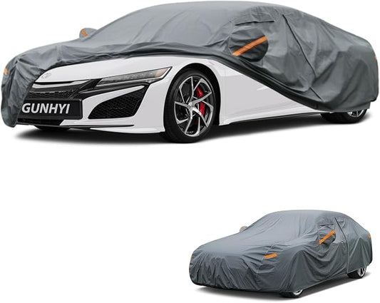 GUNHYI Premium Car Cover Custom Fit Acura NSX, 16 Layers Heavy Duty Car Cover Waterproof All Weather with Zipper Door for Sun Rain Snow Dust Uv Protection