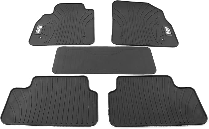 Fit 2008-2015 Chevrolet Cruze Floor Mat IKON Latex Rubber Latex Black | IKON MOTORSPORTS, Fit 16 Cruze Limited, All Weather Season Car Auto Front Rear Carpets Liner 5PC