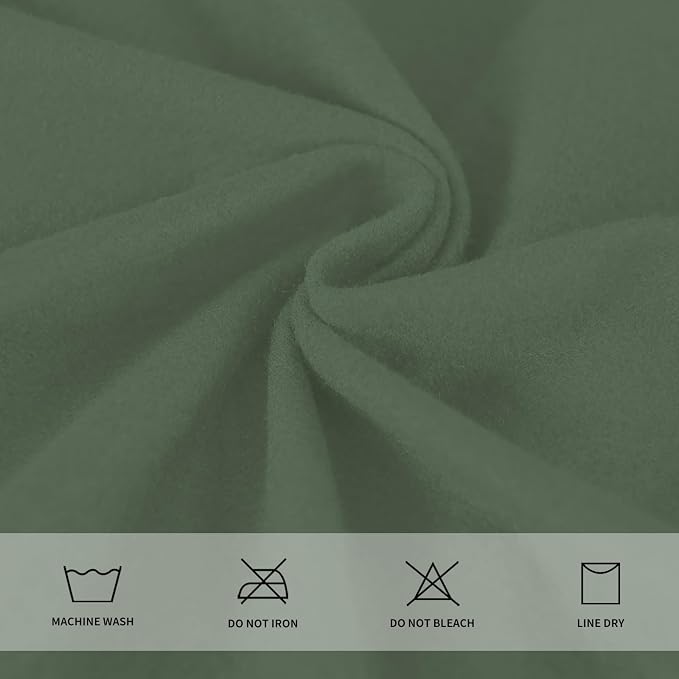 Easy-Going 100% Waterproof Seat Covers for Dining Room Chairs Set of 6, Stretch Chair Seat Slipcovers Protector Removable and Washable Kitchen Dining Chair Covers, Grayish Green