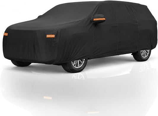 X AUTOHAUX Car Cover for Chevrolet Traverse 2018-2024 210D-PU Outdoor Full Car Cover All Weather with Door Zipper for Waterproof Windproof Sun Rain Snow Protection