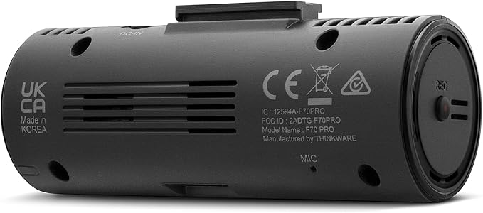 Thinkware Dash Cam, F70 PRO - 1080p FHD, Wi‑Fi, Smart Parking Mode with Super Night Vision, 32GB microSD