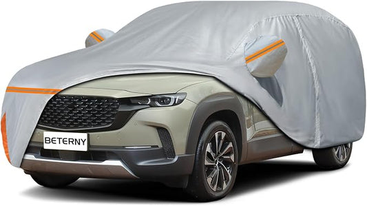 Car Cover for 2023-2026 Mazda CX-50/CX50, Waterproof Custom-fit All Weather Sun Rain UV Dust Snow Protection Outdoor CX50 Full Car Cover with Door Zipper and Cotton Lining-Gray