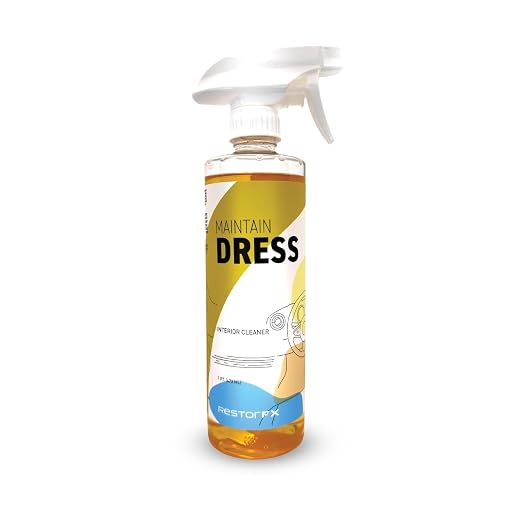 RestorFX Maintain Dress Interior Car Detailer Spray - 2-in-1 Cleaner and Protectant for Vinyl Plastic Leather - UV Defense Dashboard Cleaning Liquid - Factory Matte Finish Non Greasy - 16oz