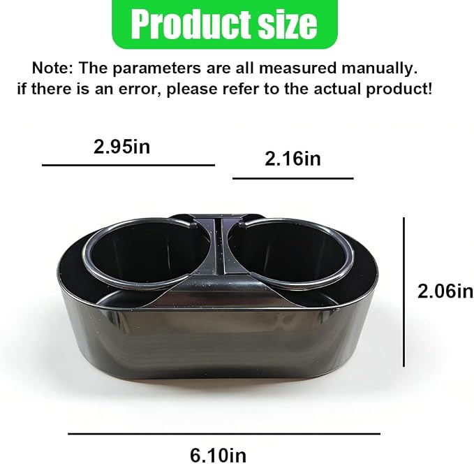 Craedli Car Center Console Cup Holder, Automotive Beverage Holder for Fixing Water Cups and Drinks, Self-Adhesive Vehicle Interior Organizer Accessory for SUV, Truck (1PC)