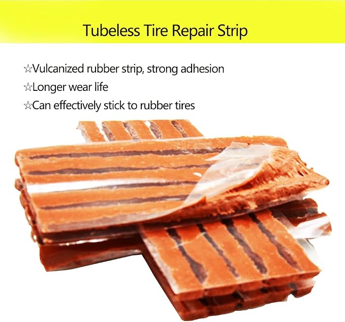 Tire Plug Kit 26 Pcs Heavy Duty Tire Repair Plugs Tools | Flat Tire Repair Kit with Plugs for Cars, Truck, RV, SUV, ATV, Motorcycle, Tractor, Trailer