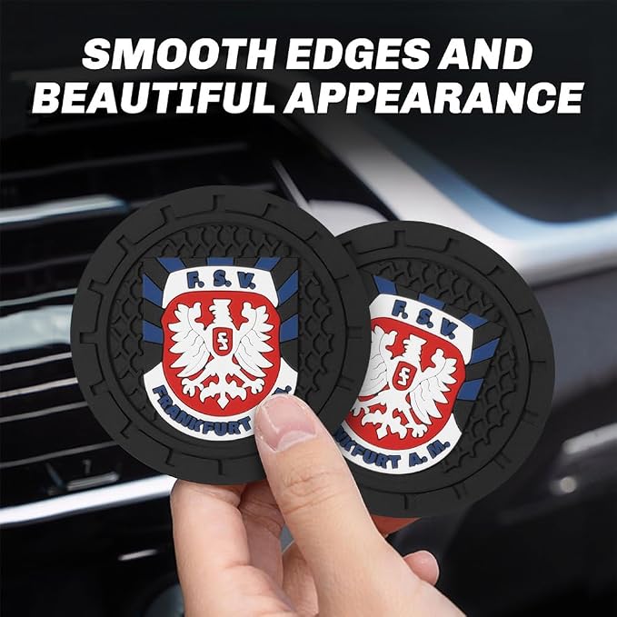 Cup Holder Insert Coaster for FSV Frankfurt UEFA UCL Fans,Anti Slip Car Cup Coaster Interior Accessories