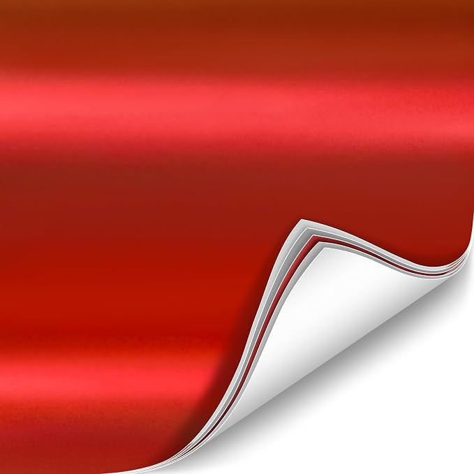 ColorFusion PPF by VViViD, Satin Stealth Chrome Red Dry Apply PPF Vinyl Car Wrap Roll 1.3ft x 5ft