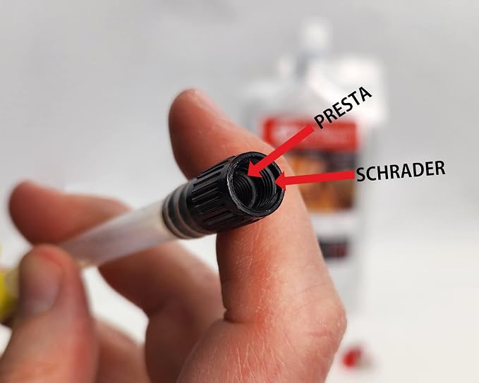 TireJect Tire Sealant Injector - Tubeless Sealant Injector Syringe Applicator Presta & Schrader Compatible - Easy Tire Sealant Installation for Bicycle & All Vehicles - 2oz with Valve Core Tools