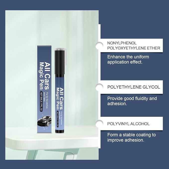 Magic Car Scratch Remover Pen, 2026 Upgraded Quick Car Paint Repair Pen,Lightweight and Fast,Long-Lasting,Universal Car Touch Up Pen for All Vehicles (Pack of 1)