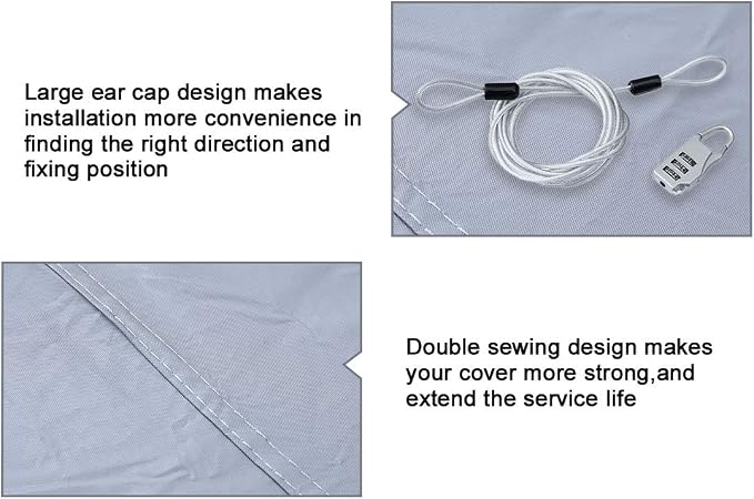uxcell 3XXL+ PEVA Car Cover Outdoor Waterproof Breathable Snow Heat Resistant 570 x 190 x 160cm